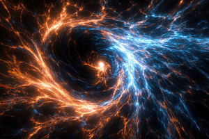 Cosmic Vortex Vibrant Galactic Swirl, an Abstract Photo by Virgo Studio