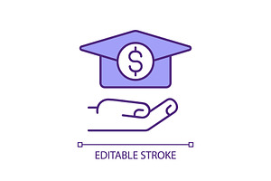 Scholarship RGB color icon, an Icon by IMG Visuals