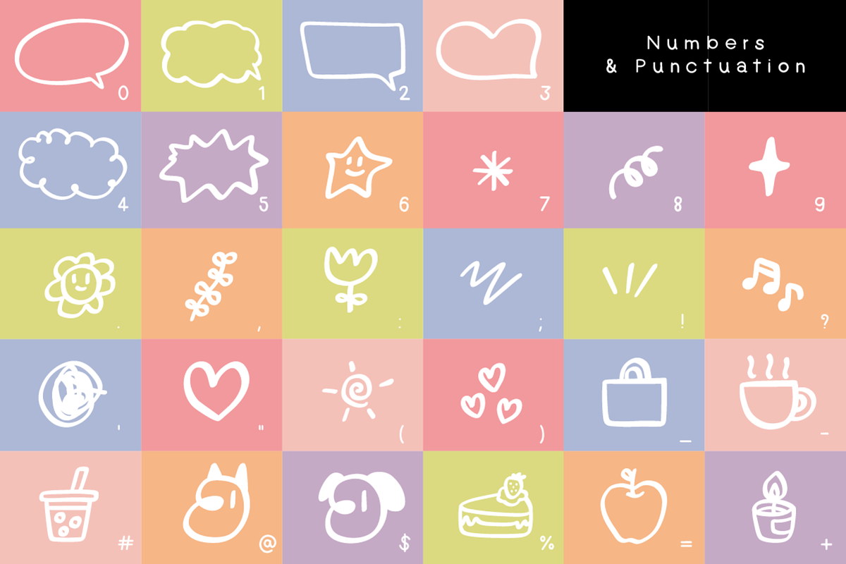 Human Doodle - Dingbat Font, a Symbol Font by Kanink Studio (Photo 4 of 10)