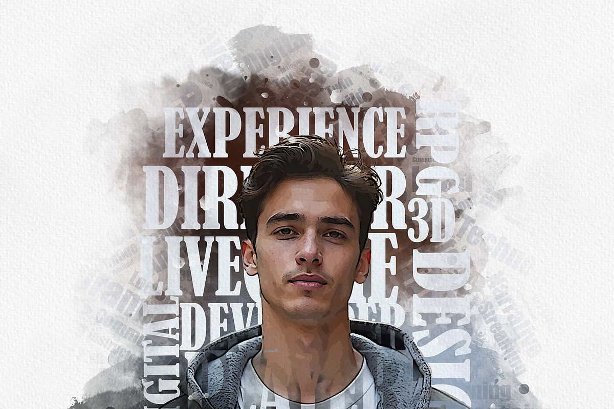 Artistic Portrait Typography Art, an Action Add-On by MRI STUDIO (Photo 3 of 16)