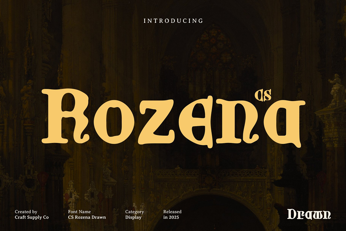 CS Rozena Drawn, a Sans Serif Font by Craft Supply Co. (Photo 1 of 8)