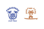 Set Logo Beach Summer Surf Vector, an Outline Icon by kalehstudio (Thumbnail 5 of 6)