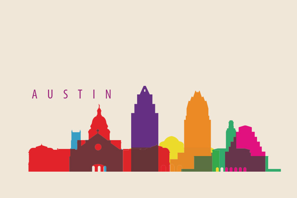 Austin City Skyline Illustration, an Illustration by IB