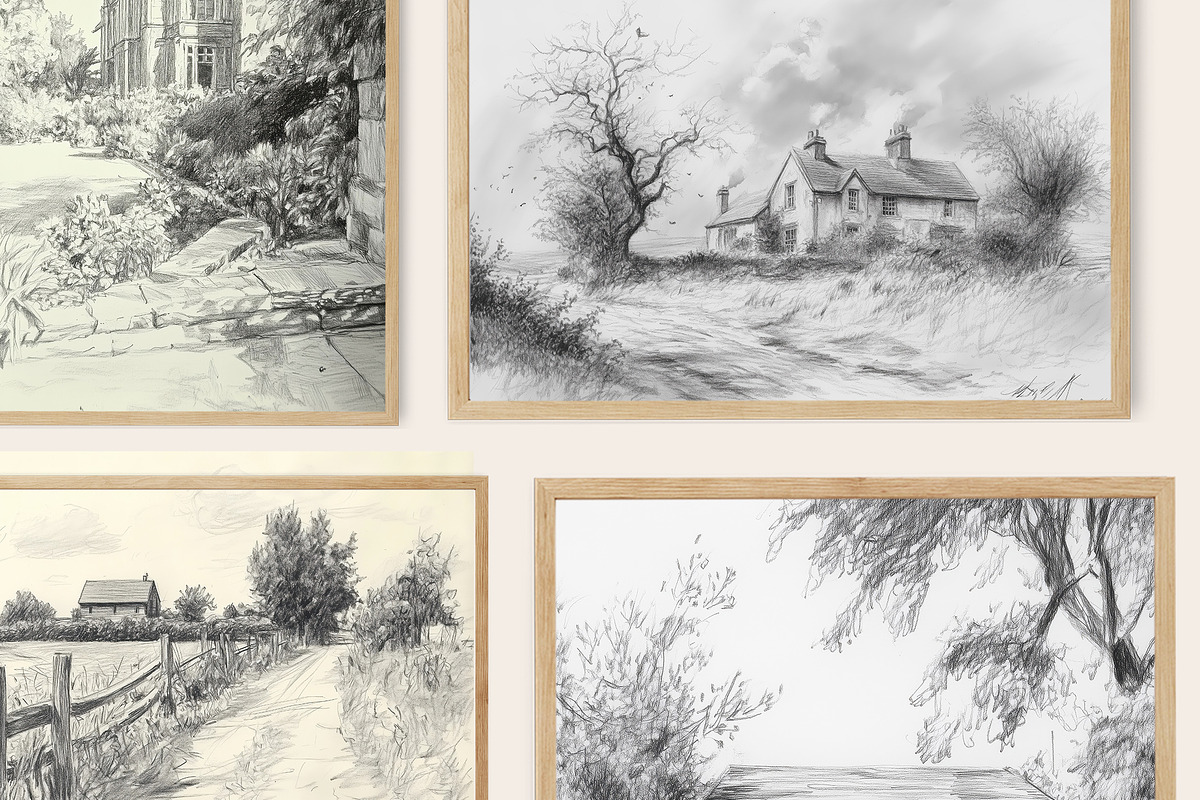 Vintage Landscapes Prints Bundle, a Background Graphic by Artemsky (Photo 7 of 10)
