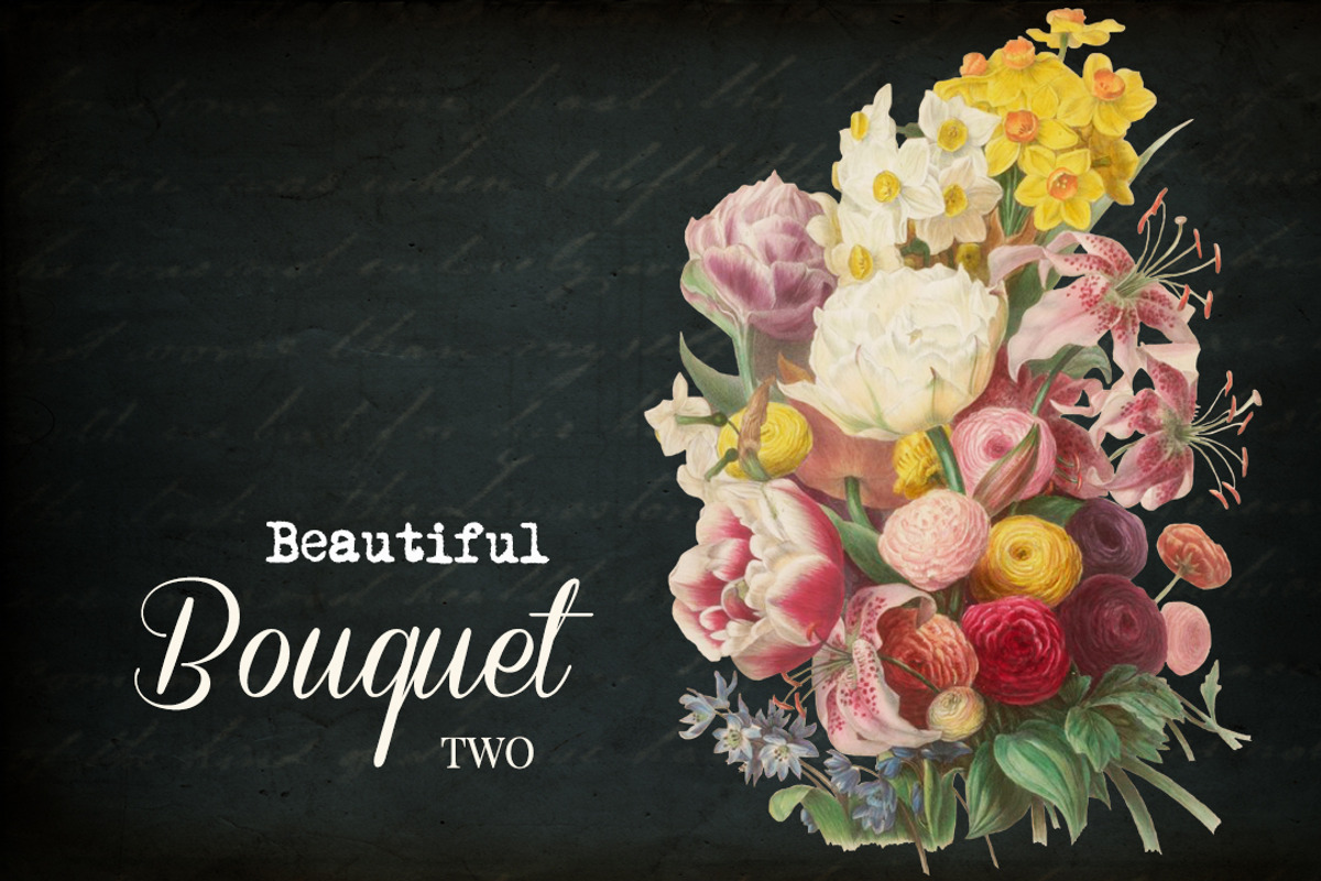 Vintage Bouquet Image 2, a Graphic by Digital Vintage (Photo 1 of 2)