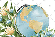 Wanderlust Watercolor Cliparts, an Illustration by Phantasia Design (Thumbnail 8 of 8)