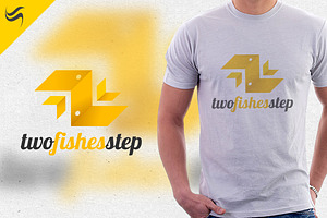 Two Fishes Logo Template