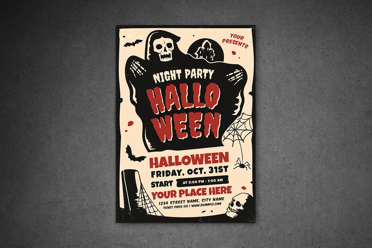 Halloween Party & Show Flyer, a Flyer Template by VectorVactory (Photo 3 of 4)