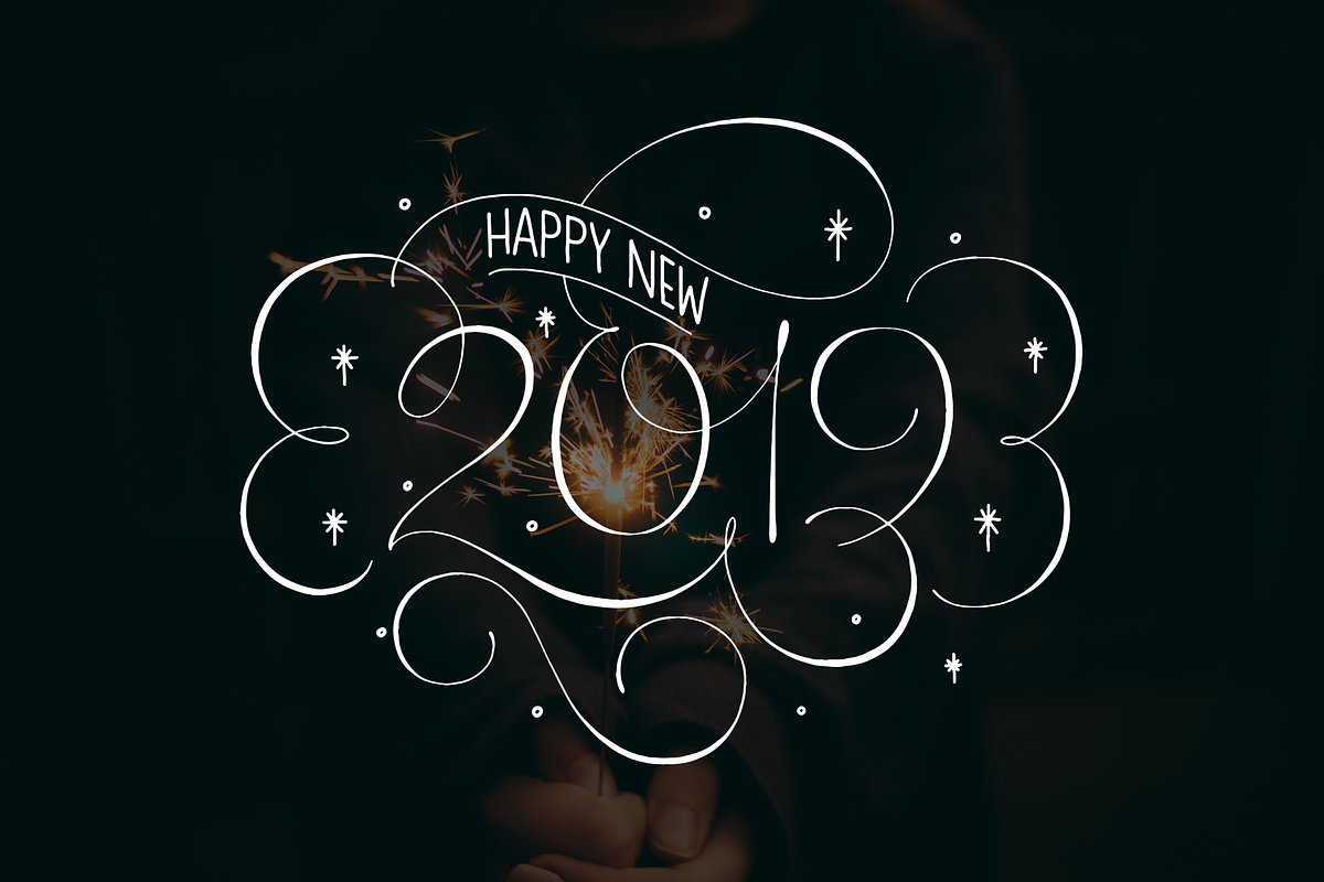 Happy New Year Lettering Graphics, an Illustration by Davihero (Photo 8 of 12)