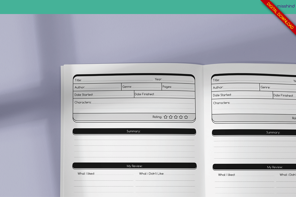 Book Review Journal • KDP Interior, a Templates & Theme by HyeRi (Photo 3 of 3)