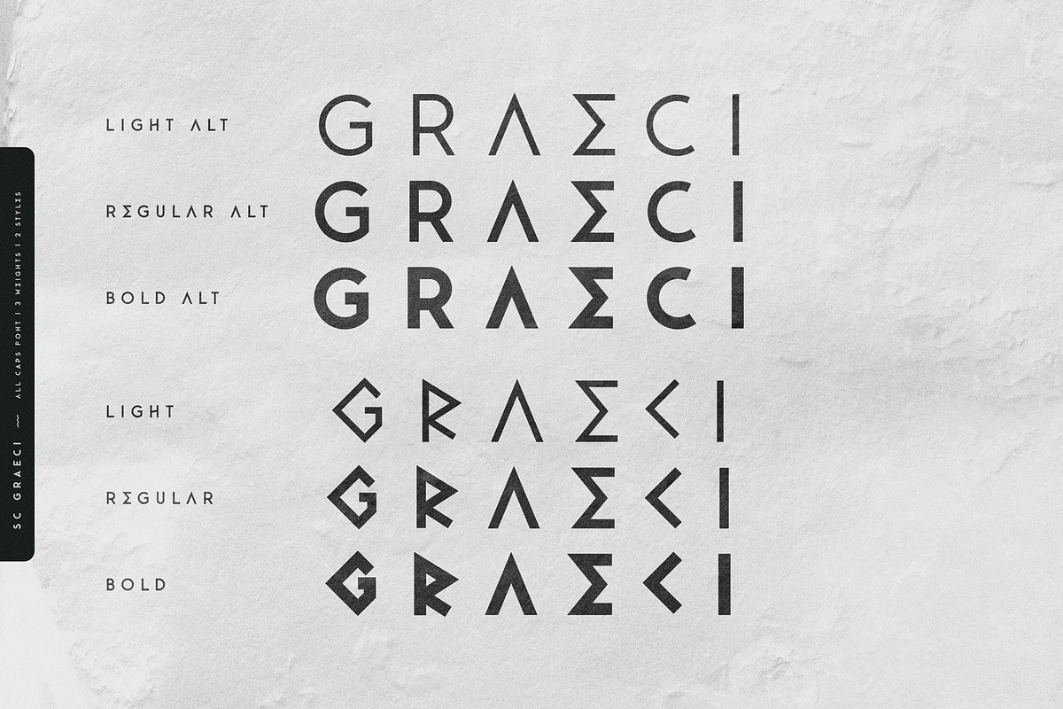 Graeci Display — Greek Inspired Font, a Sans Serif Font by Sinclair Creative Agency (Photo 15 of 15)