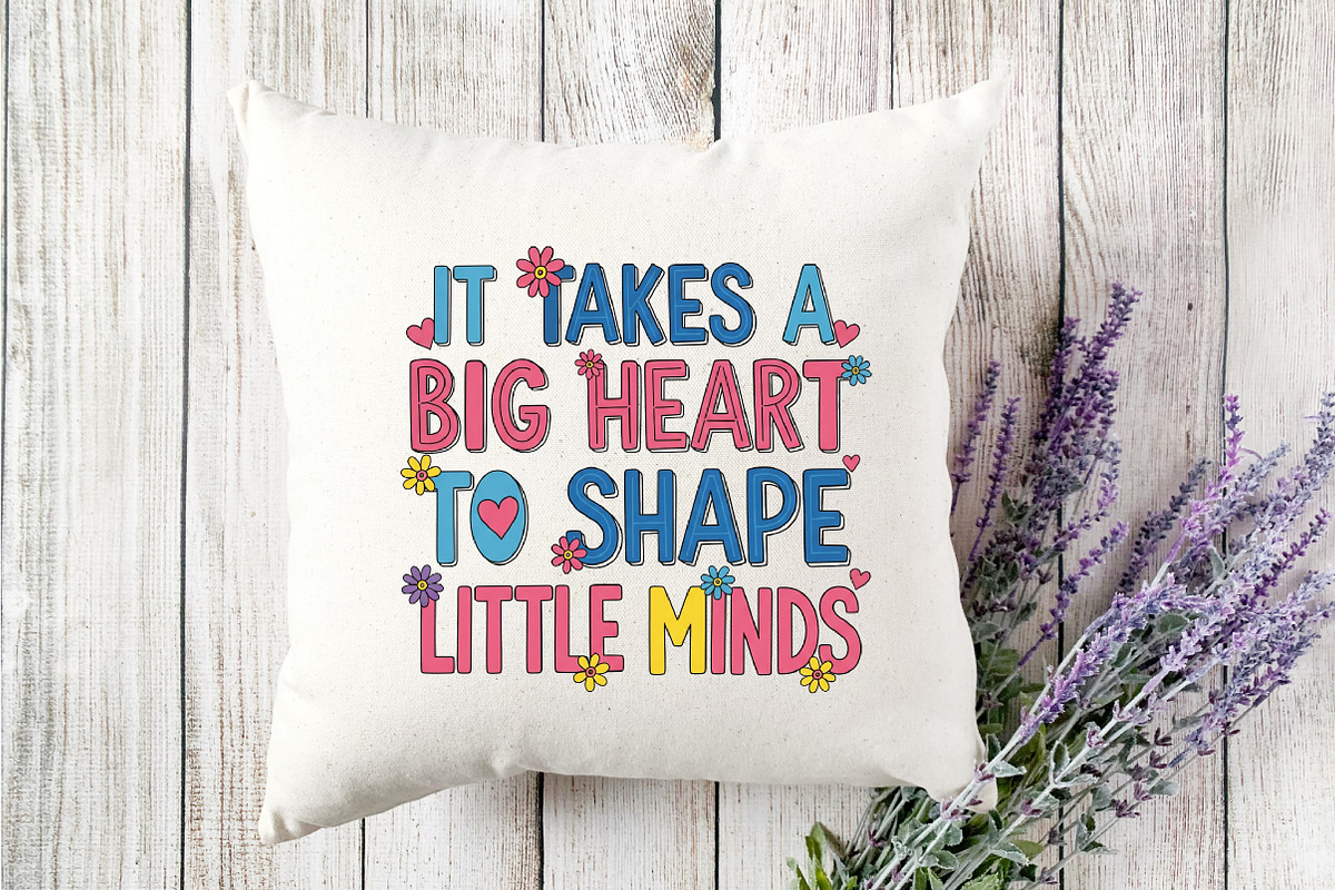 Big Heart Little Minds Teacher PNG, an Illustration by Designking (Photo 3 of 4)