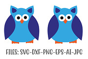 Blue Owl Clip Art, an Icon by CrexoraLab (Thumbnail 2 of 3)