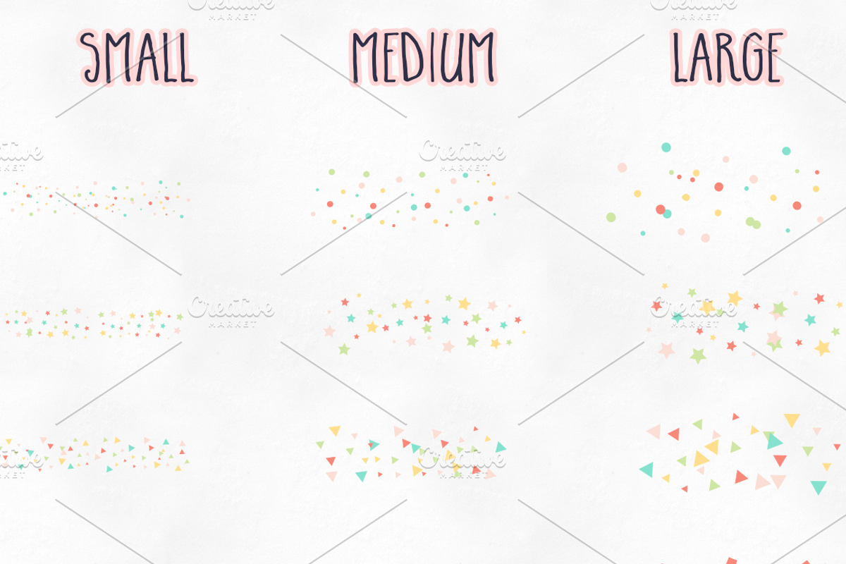 Pastel Confetti Scatter Brushes, a Brush Add-On by TeaBerry (Photo 2 of 2)
