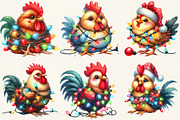 Watercolor Funny Rooster Chicken, an Illustration by DreamCafeArt (Thumbnail 3 of 6)