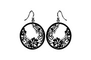 Round Filigree Earrings SVG Set, a Graphic by Creativeshirt (Thumbnail 5 of 13)