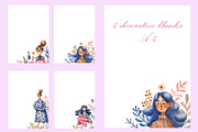 Cute Girls - Watercolor Clip Art Set, a Person Illustration by Mashamashastu (Thumbnail 6 of 12)