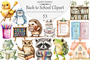 Back to School Clipart Bundle, an Illustration by Design Market