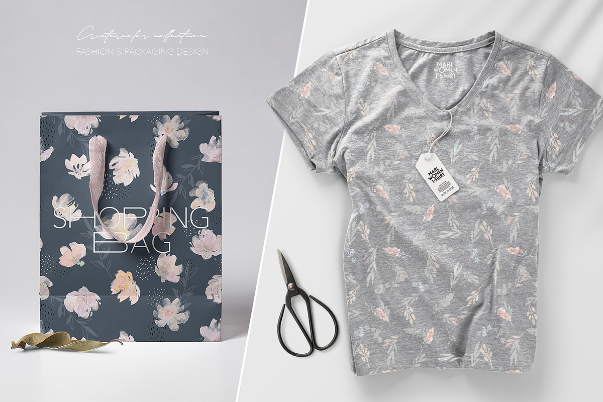 Watercolor Flower Pattern Collection, a Pattern Graphic by Alisa Fimen Design (Photo 6 of 11)