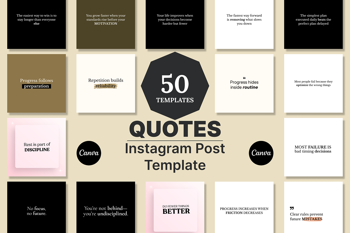 POSITIVE 50 INSTAGRAM POST TEMPLATE, a Social Media Template by RB Boutique (Photo 7 of 10)