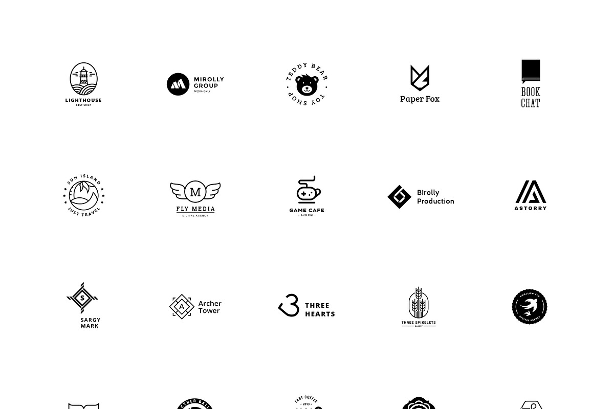 300 Logos & Marks Bundle, a Branding & Logo Template by Last Spark (Photo 6 of 6)