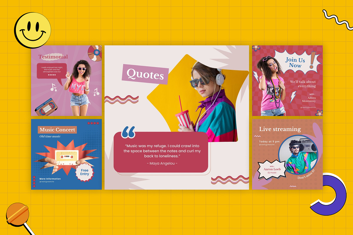 Playful Podcast 3in1 Canva Template, a Social Media Template by Brandearth RRGraph (Photo 8 of 11)