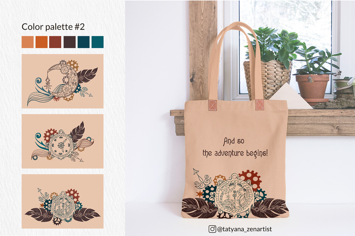 Linear Mystical Steampunk Clipart, an Object Graphic by Tatyana_Zenartist (Photo 8 of 12)