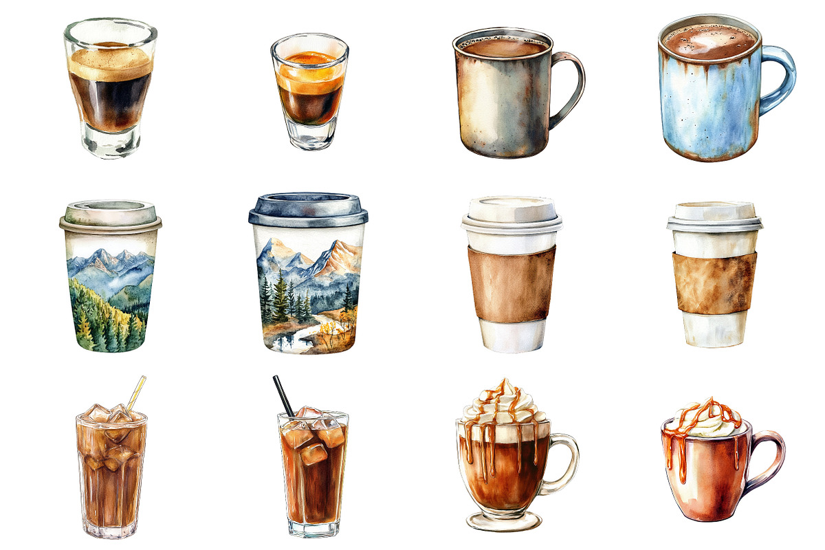 Coffee Clipart, Coffee Mug Clipart, an Illustration by Design Market (Photo 2 of 4)