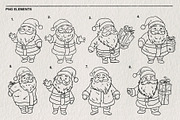 Santa Claus Christmas 15 PNG Set, a Decorative Illustration by LOKSKIH (Thumbnail 3 of 5)