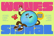 Waves Signal Bold Display, a Sans Serif Font by AmorfaType (Thumbnail 1 of 10)