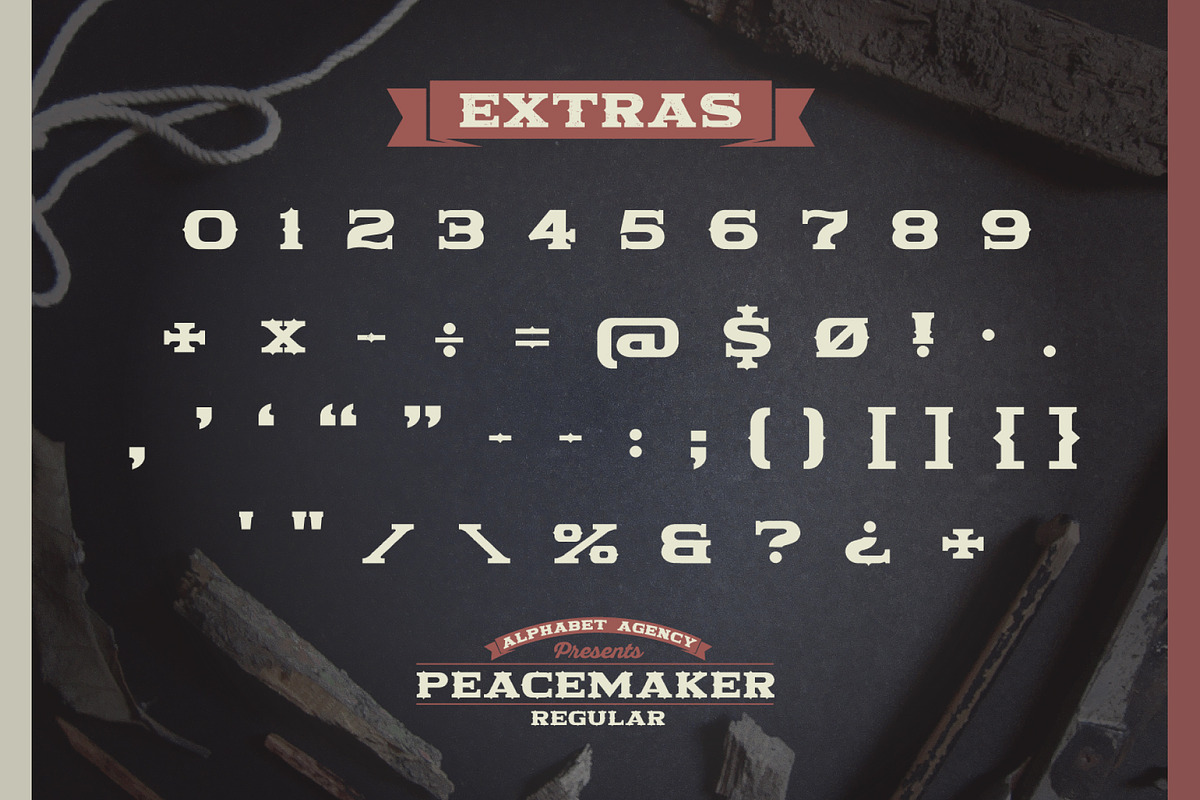 PEACEMAKER FONT SERIES, a Slab Serif Font by Alphabet Agency (Photo 3 of 13)