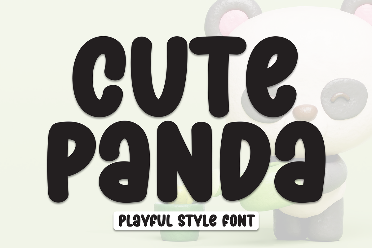 Cute Panda | Script Font, a Script Font by Scratchones (Photo 1 of 8)