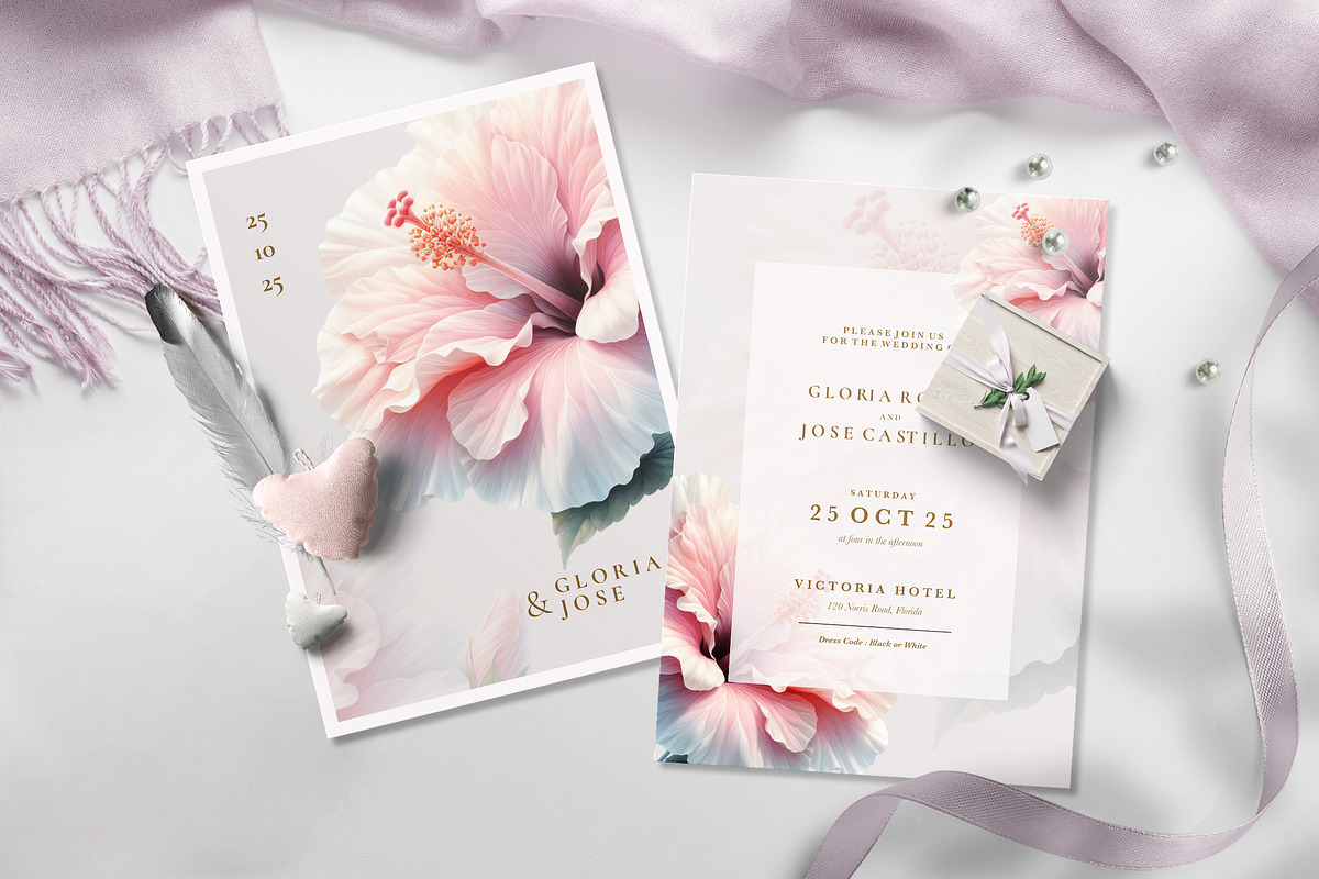60 Floral Wedding Card, an Invitation Template by EvitePapery (Photo 2 of 15)