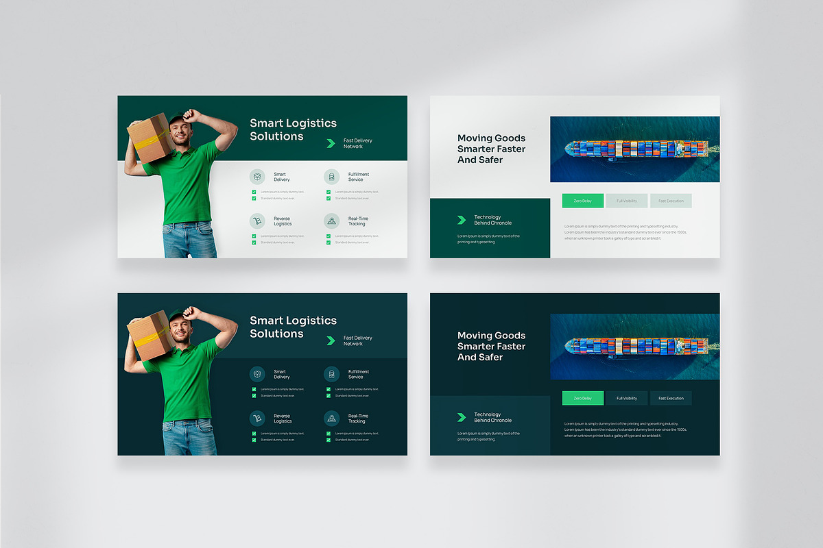 Logistic & Delivery PowerPoint, a Presentation Template by New Coral Design (Photo 4 of 6)
