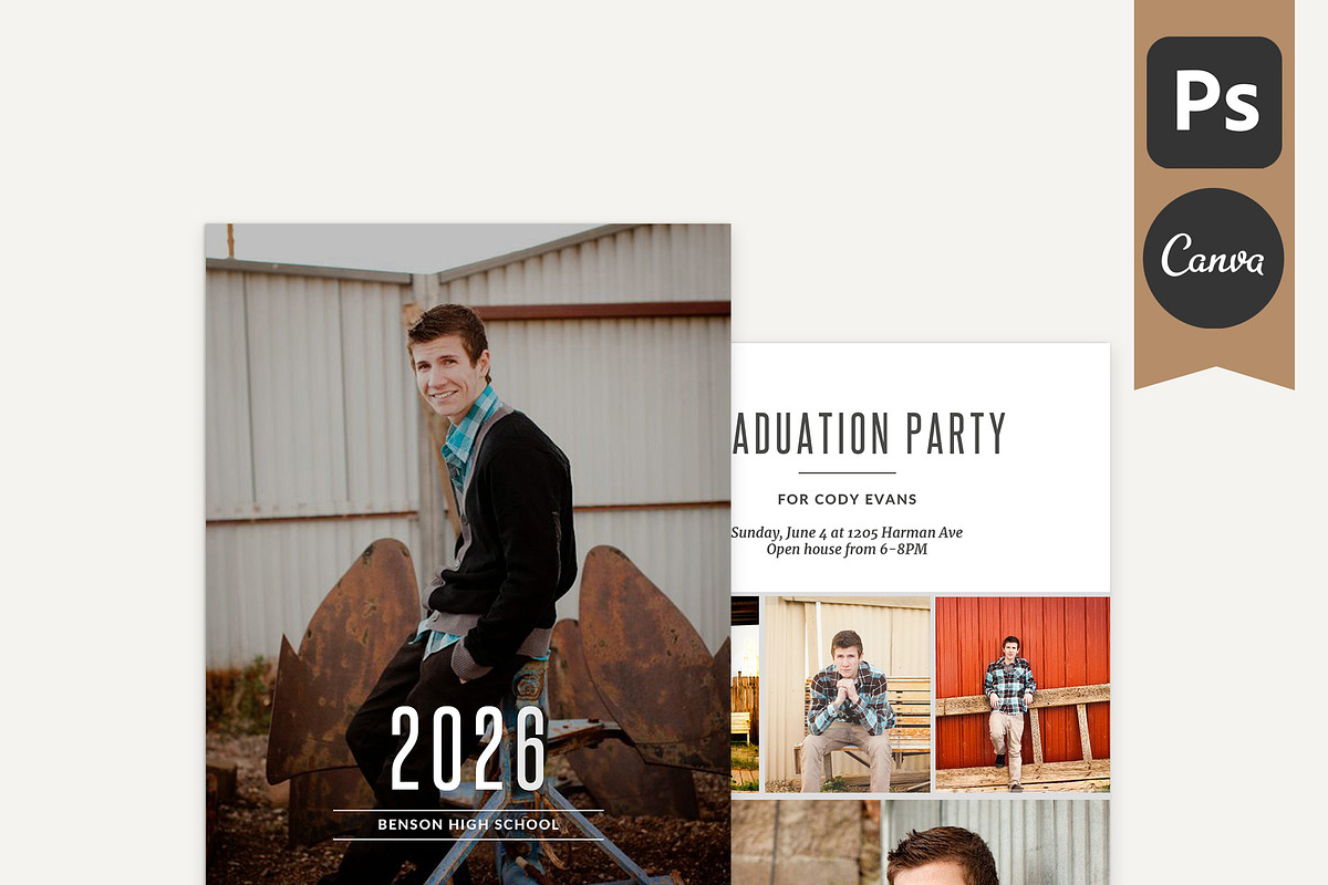 Guys Graduation Card Template - CHC, an Invitation Template by Laurie Cosgrove Design (Photo 1 of 7)