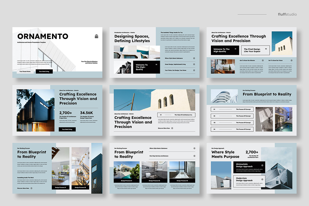 Architecture & Interior Powerpoint, a Presentation Template by fluffstudio (Photo 2 of 4)