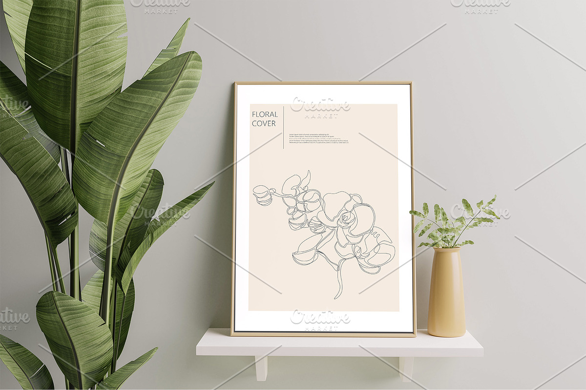 Floral hand drawn posters