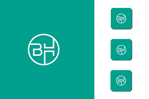 BH,HB, Abstract Logo Design