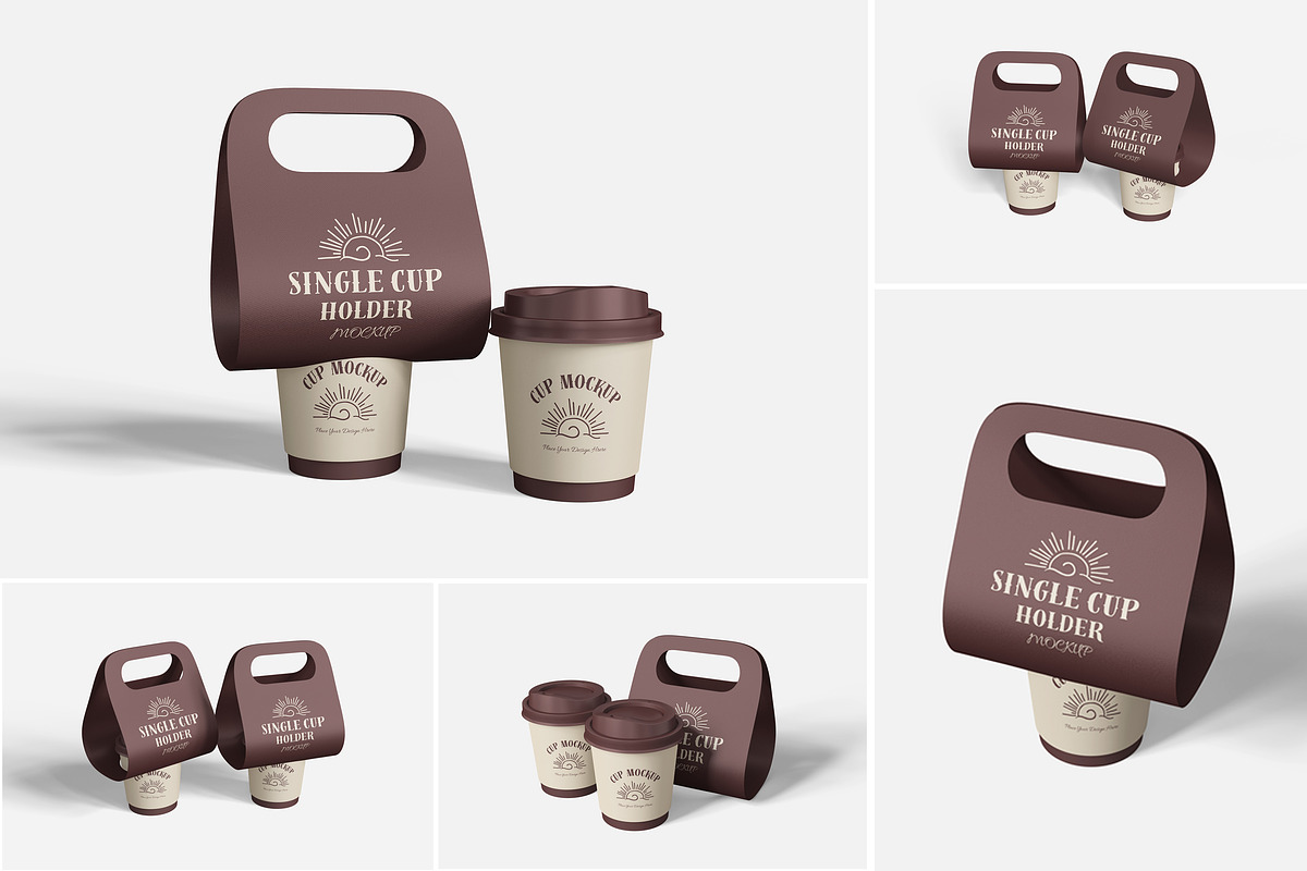 Coffee Single Cup Holder Mockup, a Cups & Container Mockup by Indah (Photo 1 of 6)
