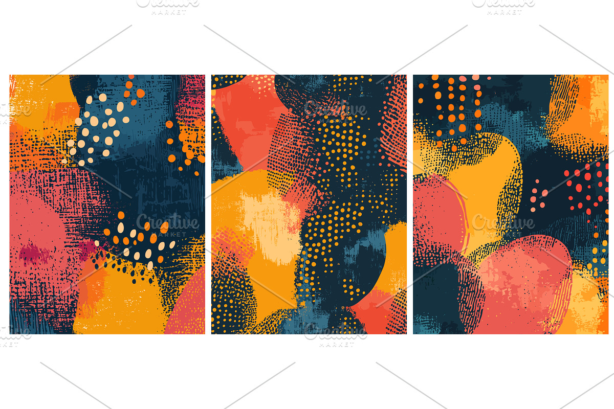 Abstract paint stains posters, an Illustration by Stock-Smart-Start