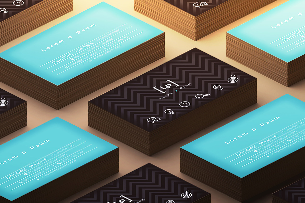 Isometric Business Card Mock-Up, a Print Template by graystudio (Photo 7 of 7)