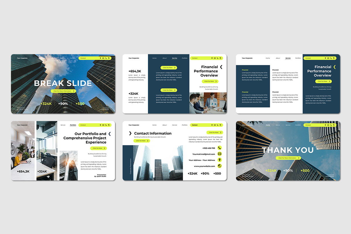Corporate - Google Slides Template, a Presentation Template by Iqsiart Studio (Photo 3 of 3)
