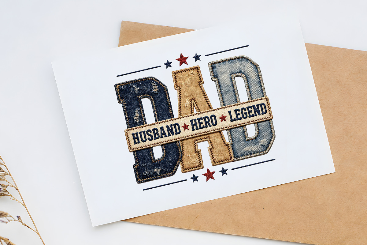 DAD Husband Hero Legend, Fathers Day, a Seasonal Illustration by Canvas Craft (Photo 6 of 6)