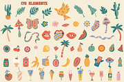 Retro Summer Vibes Clipart Pack, an Object Illustration by IRSYART (Thumbnail 3 of 15)