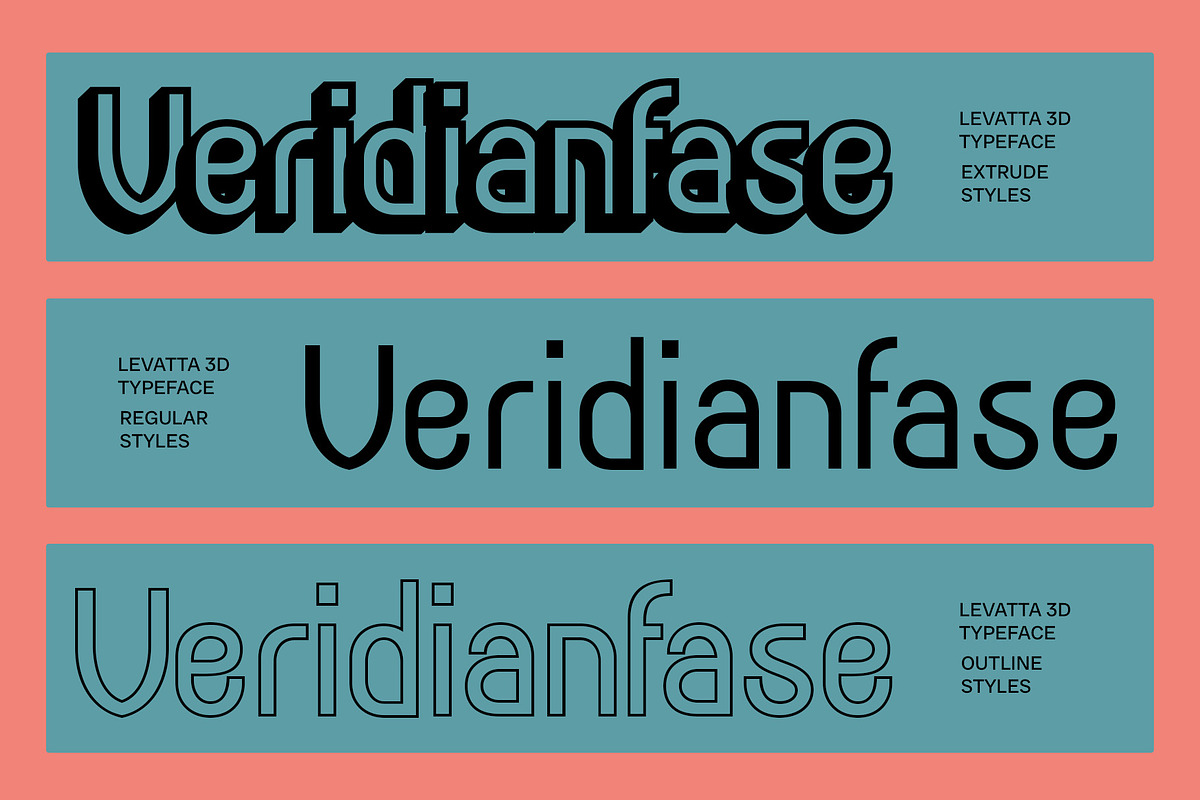 Levatta 3D, a Sans Serif Font by Craft Supply Co. (Photo 2 of 8)