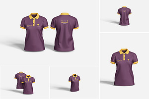 Women Polo Shirt Mockup Set, a Product Mockup by Indah