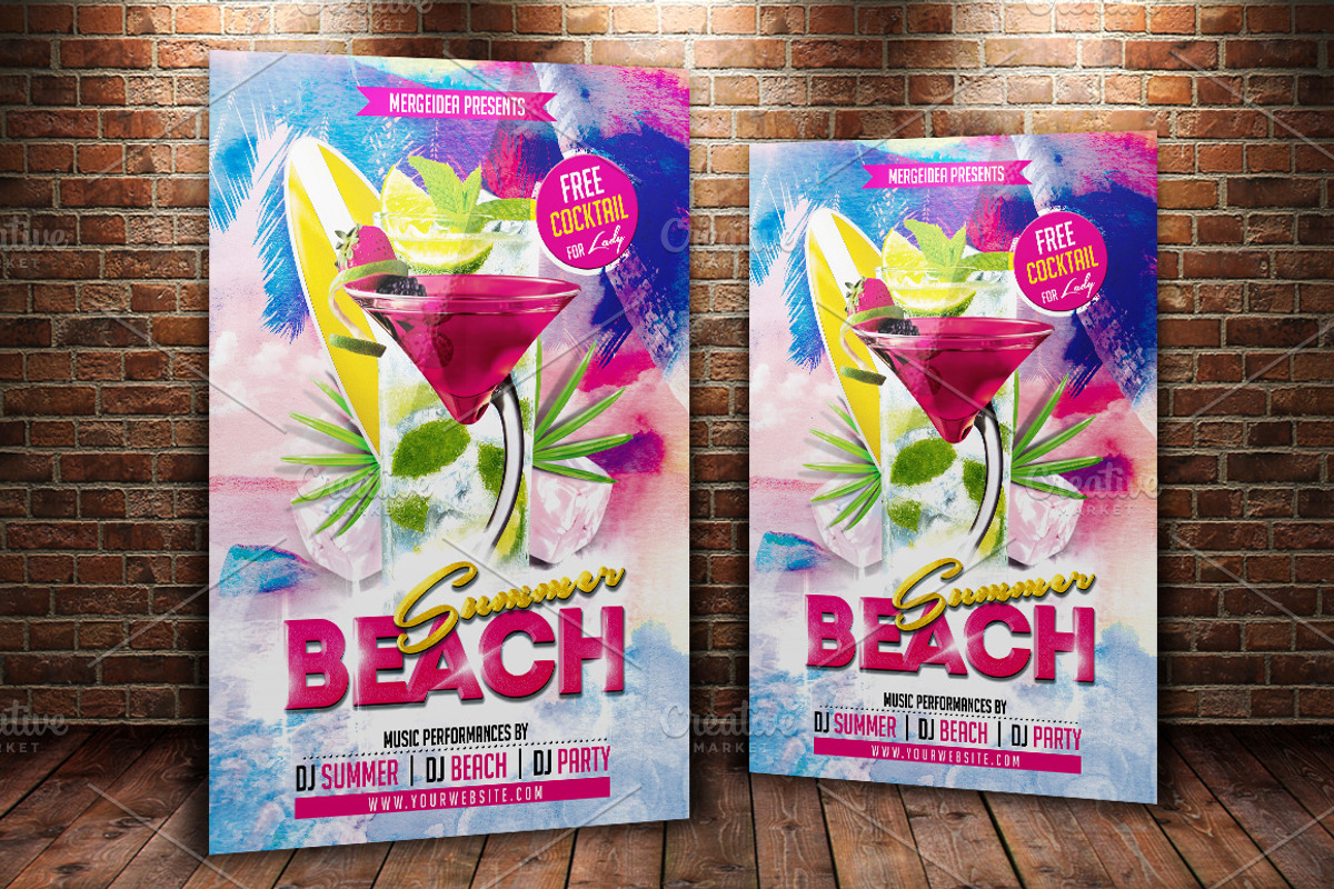 Summer Beach Party Flyer, a Flyer Template by MergeIdea (Photo 2 of 3)