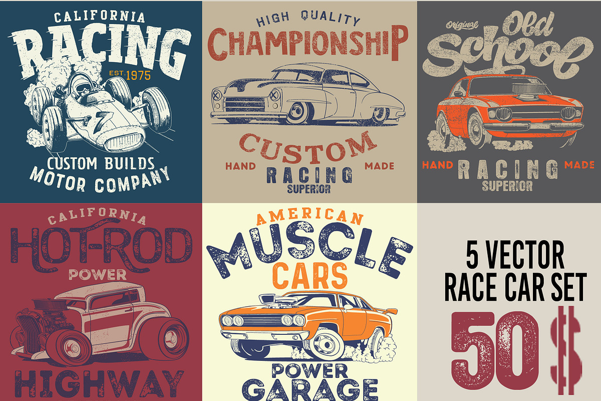 Race car print set, an Education Illustration by swsctn (Photo 1 of 6)