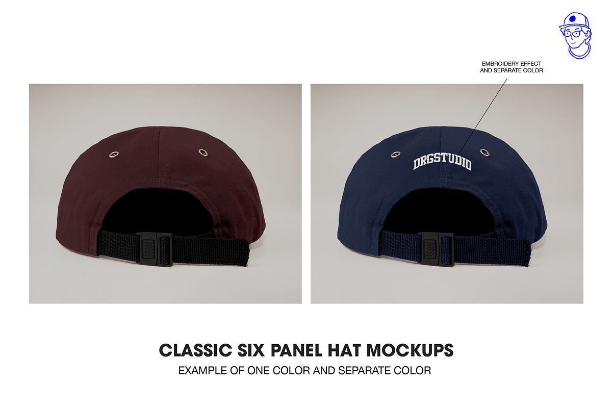Classic Six Panel Hat Mockups, a Hat Mockup by made_by_nope (Photo 5 of 7)