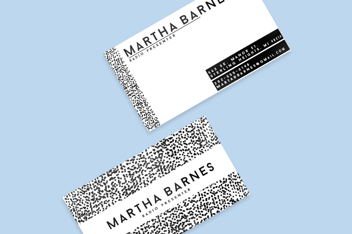 Modern Black And White Business Card, a Business Card Template by cadinera (Photo 6 of 6)